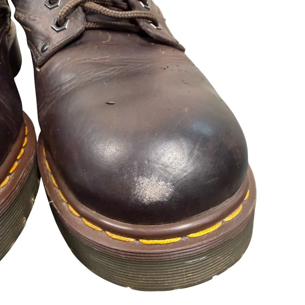 DR. MARTENS Made in England 8052 Brown Leather Work Boots Size 12‎